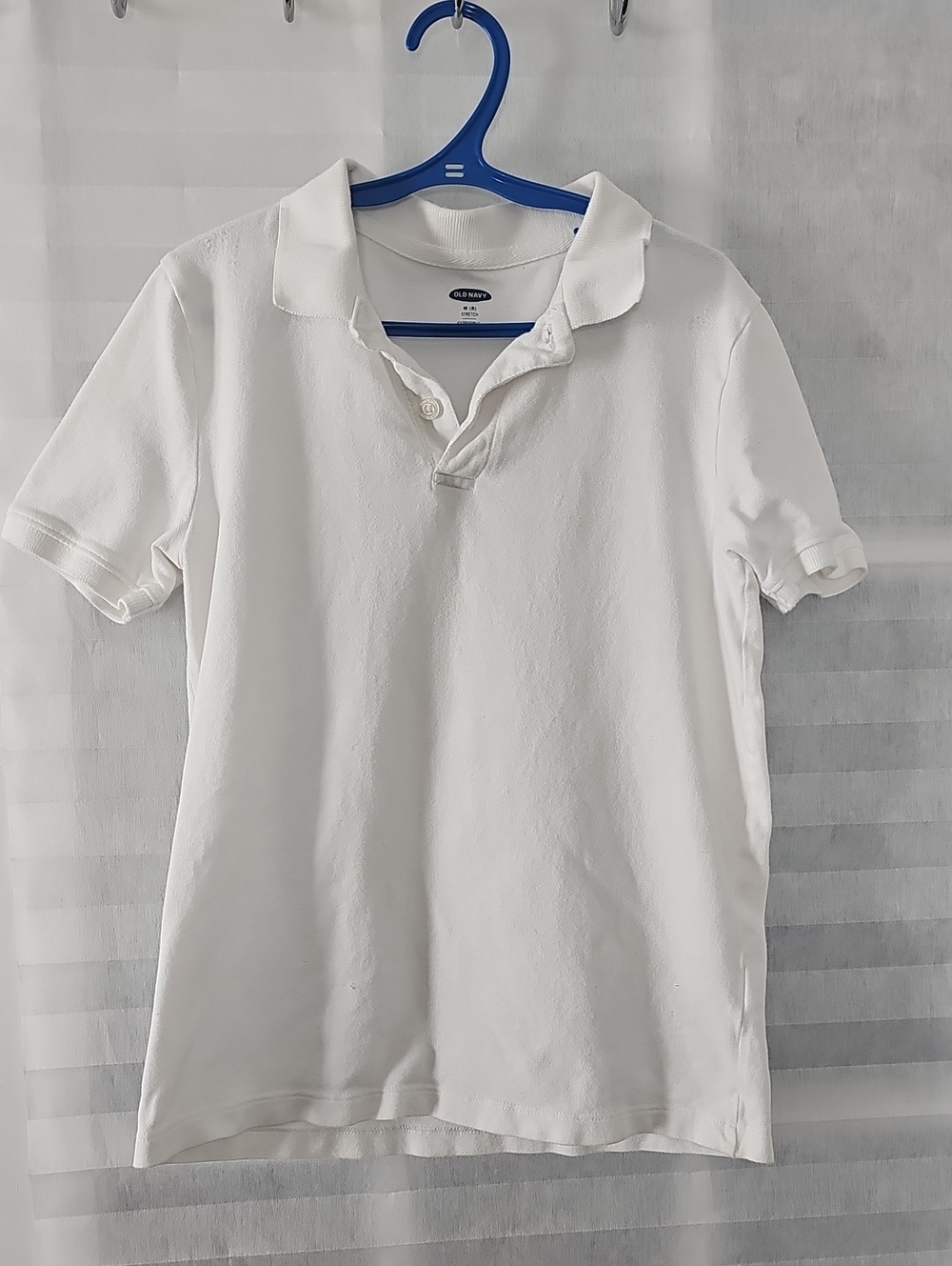 Old Navy Men's White Polo Shirt - Short Sleeve Classic Fit